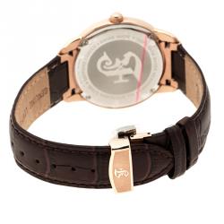 Gianfranco Ferre White Dial Rose Gold Plated Steel Men's Wristwatch 40 mm