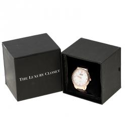 Gianfranco Ferre White Dial Rose Gold Plated Steel Men's Wristwatch 40 mm