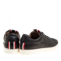 Gianvito Rossi Black Leather Low Top Sneakers Size 43