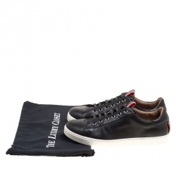 Gianvito Rossi Black Leather Low Top Sneakers Size 43