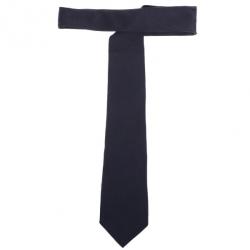 مملوكة مسبقًا Giorgio Armani Navy Silk Blue Silk Tie