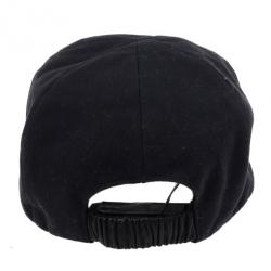 Pre Owned Giorgio Armani Black Logo Baseball Cap