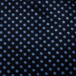 Pre Owned Giorgio Armani Marine Blue Polka Dotted Silk Jacquard Tie