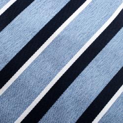 Pre Owned Giorgio Armani Ink Well Blue Silk Contrast Diagonal Striped Tie