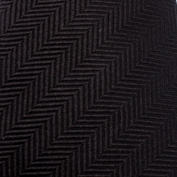 Pre Owned Giorgio Armani Black Tonal Herringbone Pattern Silk Jacquard Classic Tie