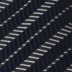 Pre Owned Giorgio Armani Black and Blue Zig Zag Print Silk Tie