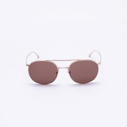 Giorgio Armani Gold Pilot Round Sunglasses