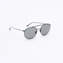 Giorgio Armani Black Pilot Round Sunglasses
