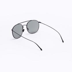 Giorgio Armani Black Pilot Round Sunglasses