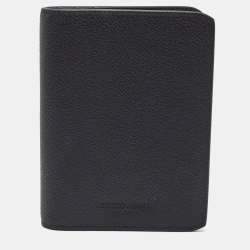 Giorgio Armani Black Leather Passport Holder Giorgio Armani | TLC