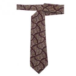 Pre Owned Giorgio Armani Leaf Print Tie