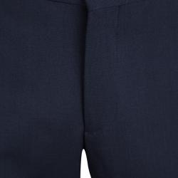 Pre Owned Giorgio Armani Navy Blue Wool Tailored Trousers  XXL