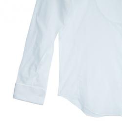 Pre Owned Giorgio Armani Camicia Da Sera White Cotton Tuxedo Men's Shirt EU58