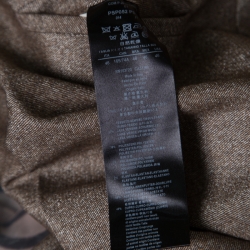 Pre Owned Giorgio Armani Brown Wool Blend Tailored Trousers S