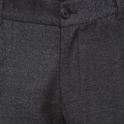 Giorgio Armani Grey Wool Elasticized Waist Tailored Trousers XL