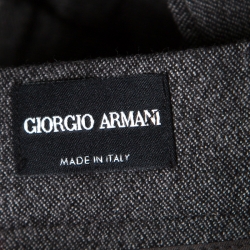 Giorgio Armani Grey Wool Elasticized Waist Tailored Trousers XL