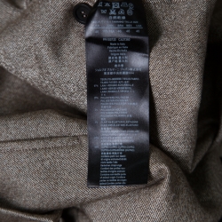 Pre Owned Giorgio Armani Brown Wool Blend Tailored Trousers S