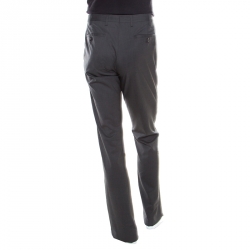 Giorgio Armani Grey Wool Tailored Trousers S