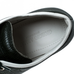 Giorgio Armani Green Leather Sneakers Size 41