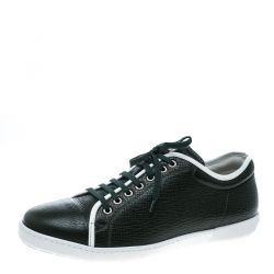Giorgio Armani Green Leather Sneakers Size 41