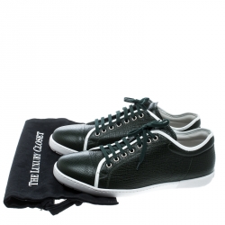 Giorgio Armani Green Leather Sneakers Size 41