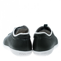 Giorgio Armani Green Leather Sneakers Size 41