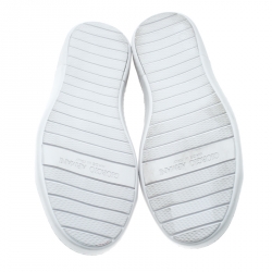 Pre Owned Giorgio Armani Burgundy Leather Sneakers Size 41