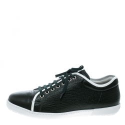 Giorgio Armani Green Leather Sneakers Size 42