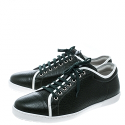 Giorgio Armani Green Leather Sneakers Size 42
