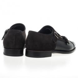 Giorgio Armani Monkstrap Suede & Leather Shoes Size 43.5