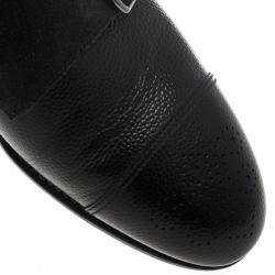 Giorgio Armani Monkstrap Suede & Leather Shoes Size 43.5