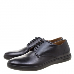 Giorgio Armani Black Leather Lace Up Derby Size 42