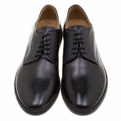 Giorgio Armani Black Leather Lace Up Derby Size 42