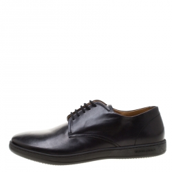 Giorgio Armani Black Leather Lace Up Derby Size 42