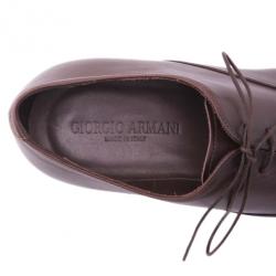 Giorgio Armani Brown Leather Oxfords Size 44.5