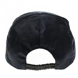 Pre Owned Giorgio Armani Navy Blue Nylon Logo Baseball Cap