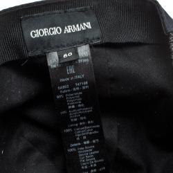 Pre Owned Giorgio Armani Navy Blue Nylon Logo Baseball Cap