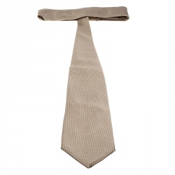 Pre Owned Giorgio Armani Brown Patterned Silk Jacquard Traditional Tie
