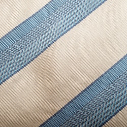Pre Owned Giorgio Armani Beige and Blue Diagonal Striped Silk Traditional Tie