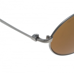 Pre Owned Giorgio Armani Gunmetal/ Brown AR6018-T Oval Sunglasses