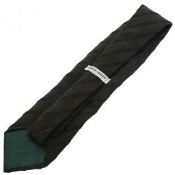 Pre Owned Giorgio Armani Dark Green Striped Silk Tie