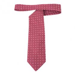 Pre Owned Giorgio Armani Pink Woven Silk Tie