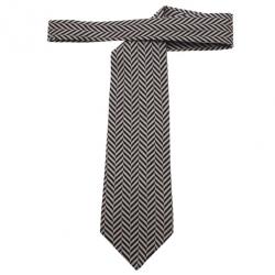 Pre Owned Giorgio Armani Zig Zag Print Tie