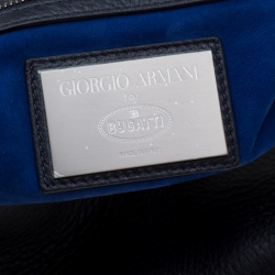 Giorgio Armani Navy Blue Leather  Limited Edition Bugatti Messenger Bag