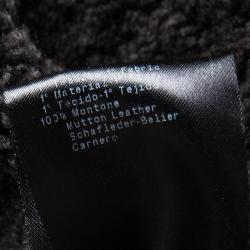 Giorgio Armani Brown Shearling Lined Mutton Leather Over Coat XL