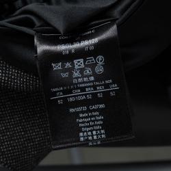 Pre Owned Giorgio Armani Black Textured Wool Blend Raglan Sleeve Blazer XL