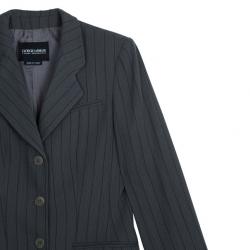 Pre Owned Giorgio Armani Grey Pinstriped Men's Blazer EU46