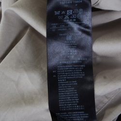 Pre Owned Giorgio Armani Beige Cotton Stretch Tailored Trousers XL