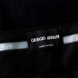 Pre Owned Giorgio Armani Navy Blue Wool Tailored Straight Fit Trousers XXL