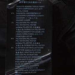 Pre Owned Giorgio Armani Black Cashmere Stand Collar Double Breasted Coat M